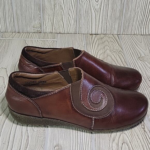 L' Artiste Spring Step Uno Slip On Brown Leather Shoes Womens Size 38 US 7.5-8 - Picture 2 of 13